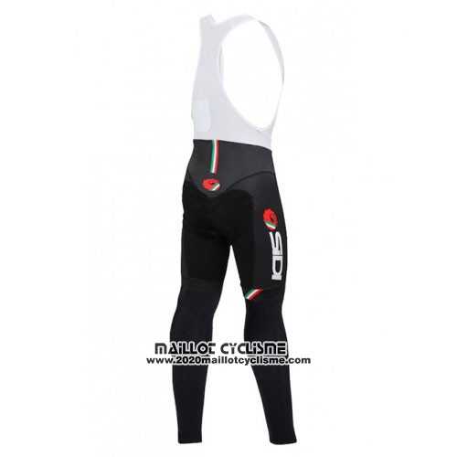 2014 Maillot Ciclismo Castelli SIDI Noir et Rouge Manches Longues et Cuissard